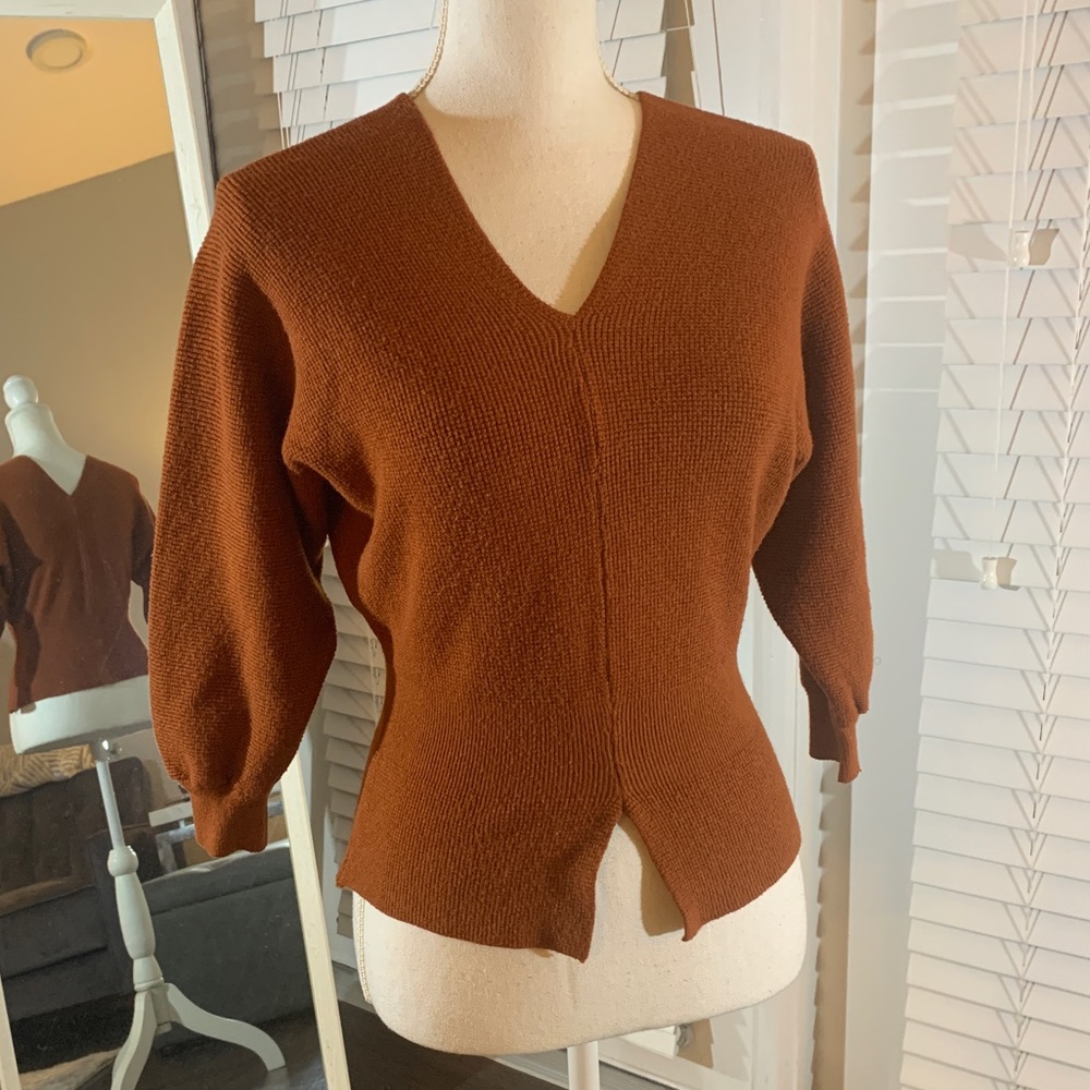 Rust color knit sweater
